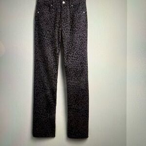 GAP Black Leopard Print Women Jeans